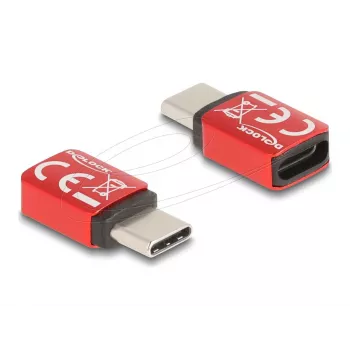 Delock 60689 USB-C-datanestin, USB-C-liitin USB-C-liitäntään, 240 W, punainen