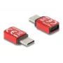 Delock 60689 USB-C-datanestin, USB-C-liitin USB-C-liitäntään, 240 W, punainen