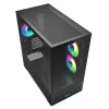 Sharkoon MK6 RGB Micro-ATX tietokonekotelo, musta, karkaistu lasi