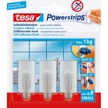 Yleiskoukku TESA 57544-00010-03 kromi sisätiloihin 3 kpl
