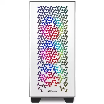 Sharkoon ELITE SHARK CA300H - torni - PC - valkoinen - ATX - EATX - micro ATX - Mini-ITX - metalli - karkaistu lasi - pelaaminen
