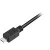 USB 2.0 kaapeli, USB-A uros > Micro-USB uros musta, 0,5 metriä, kaksinkertaisesti suojattu
