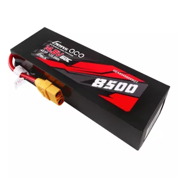 Gens ace G-Tech 8500mAh 14.8V 60C 4S1P LiPo-akkupaketti, PC-muovikotelo, XT90-liitin
