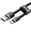 Baseus Cafule USB USB-C 3A 1m (harmaa-musta)