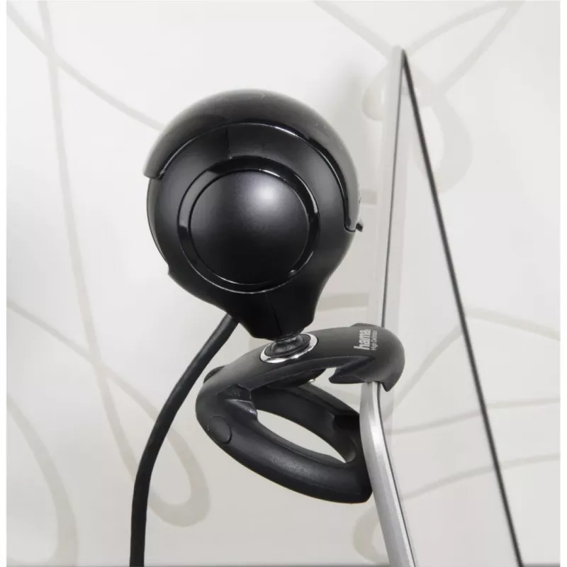 Hama 00053950 Spy Protect HD -web-kamera, 1,3 MP, 1280 x 720, 30 kuvaa/s, sisäänrakennettu mikrofoni, USB 2.0, musta