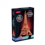 3D-palapeli Cubicfun Eiffel-torni yöversio LED cubicfun malli 306-L534H – valaistu arkkitehtoninen 3D-palapeli
