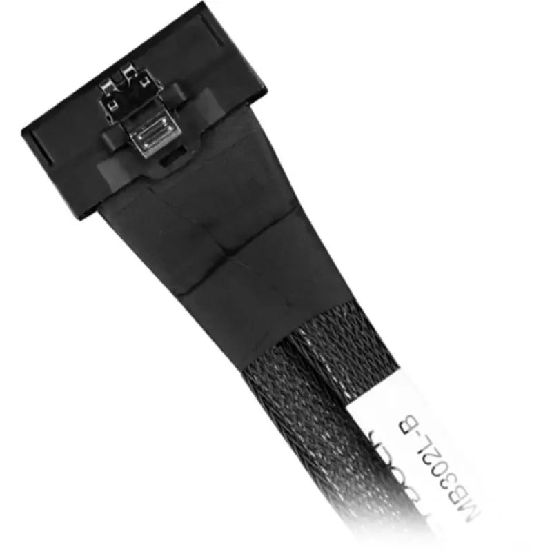 Icy Dock MB302L-B MCIO 8i (SFF-TA-1016) – 2x OCuLink 4i (SFF-8611) -kaapeli, PCIe 4.0, 0,5 m