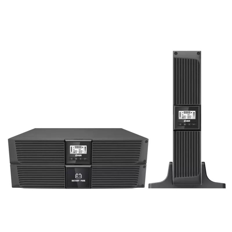 UPS EVER RT 1000 T 1000VA 800W – Rack/Tower Online-UPS, 1000 VA, 800 W lähtö