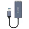 Verkkoliitäntäsovitin SAVIO AK-83 USB Type-A - RJ-45 uros, 5 Gbit/s, musta