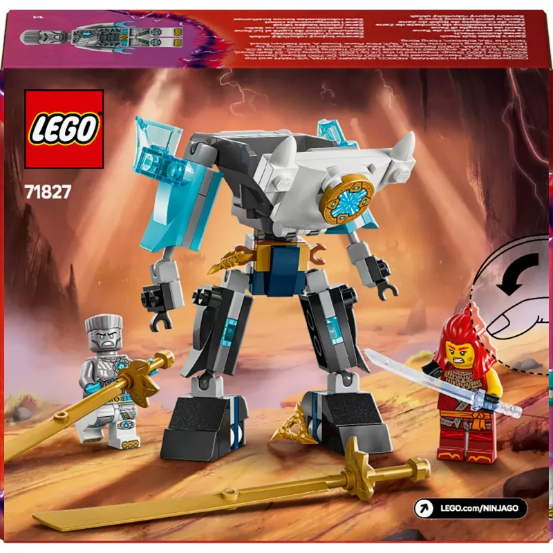 LEGO NINJAGO -sarja 71827 Zanen taisteluhaarniska-mech, 92 osaa, 2 minihahmoa, korkeus 100 mm, ikä 6+