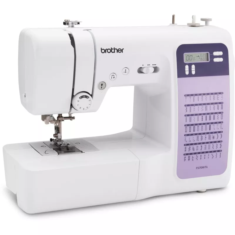 Ompelukone Brother FS70WTx — 70 ommelta, LCD-näyttö, 750 SPM, 5 mm pituus, 7 mm leveys