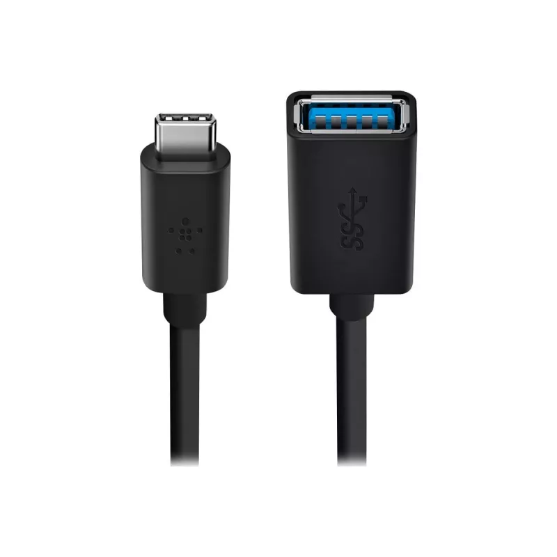Belkin USB 3.0 USB-C – USB-A -sovitin, 5 Gbps, musta