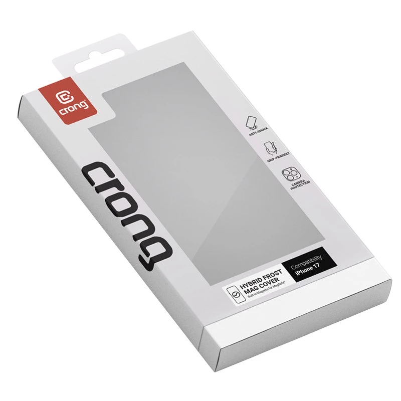 Crong Hybrid Frost MAG Cover Case iPhone 17 Frosted musta