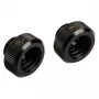 Adapteri G1/4 inch ulkokierre 14 mm hardtube, BitsPower Touchaqua TA-FH14-GB, 2 kpl:n pakkaus, musta