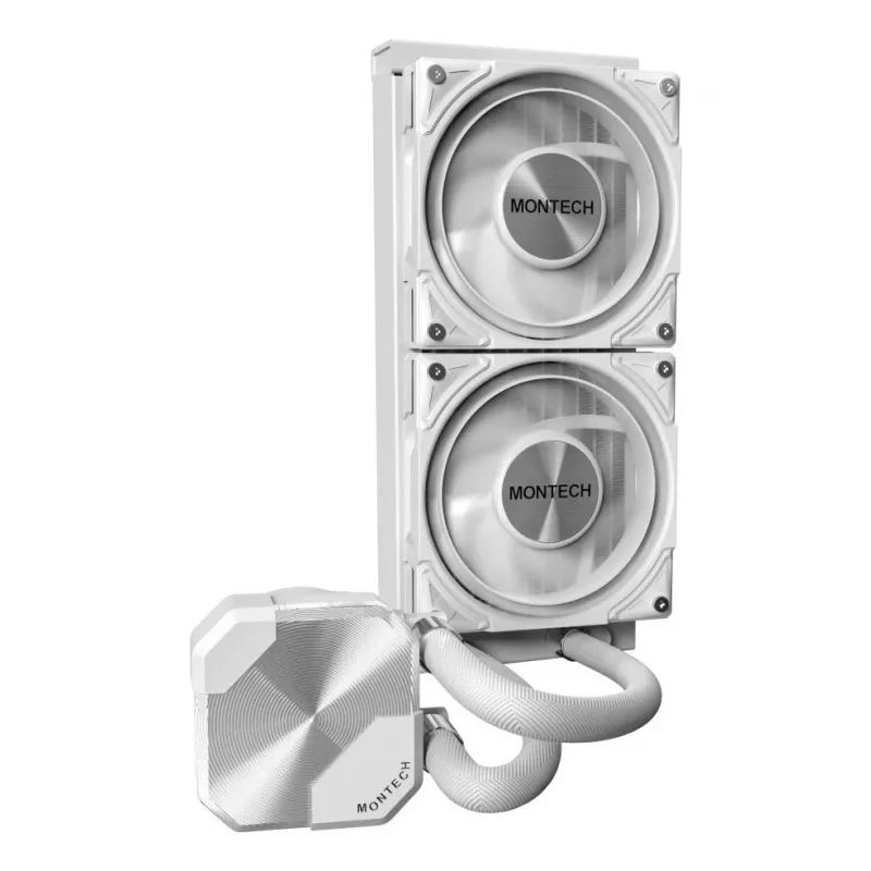 Montech HyperFlow Silent 240 prosessorin All-in-One-nestejäähdytin 12 cm valkoinen 1 kpl