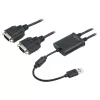 USB 2.0 - 2x sarjaporttiadapteri