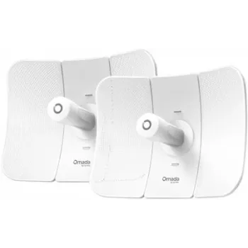 Verkkosilta TP-LINK Beam Bridge 5 UR KIT, 5 GHz yksitaajuus, Wi-Fi 5 (802.11ac), Gigabit Ethernet, ulkoinen antenni, enintään 15 000 m kantama, valkoinen