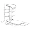 Ergonominen tuoli MACLEAN MC-872 — korkeussäädettävä, keinumekanismilla