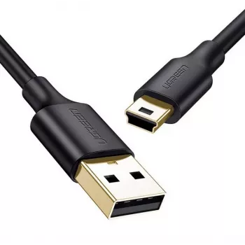 USB-kaapeli UGREEN US132 Mini-USB 1 m — musta, 480 Mbit/s, nopea lataus
