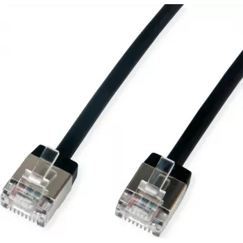 ROLINE U/FTP verkkokaapeli Kat.6A erittäin lyhyt RJ45 musta 2 m – verkko – CAT 6a (21.15.4562)