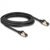 DeLOCK RJ45 verkkokaapeli Cat.6A uros-uros S/FTP musta 3 m