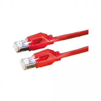 DRAKA verkkokaapeli Cat.6 luokka E S/FTP UC900 TM21 LSOH punainen 0,5m