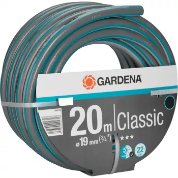 Puutarhaletku Gardena 18022-20 20 m maanpäällinen PVC harmaa oranssi