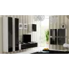 Cama Square kaappi VIGO 50/50/30 valkoinen/musta kiiltävä