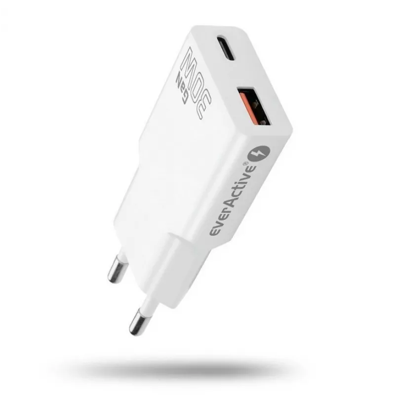 everActive SC-380Q Super ohut QC 3.0 -yleis-USB-verkkolaturi – Quick Charge 3.0, kompakti muotoilu