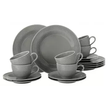 SELECT Beat Color Glaze posliininen kahvisarja 6 henkilölle, valkoinen
