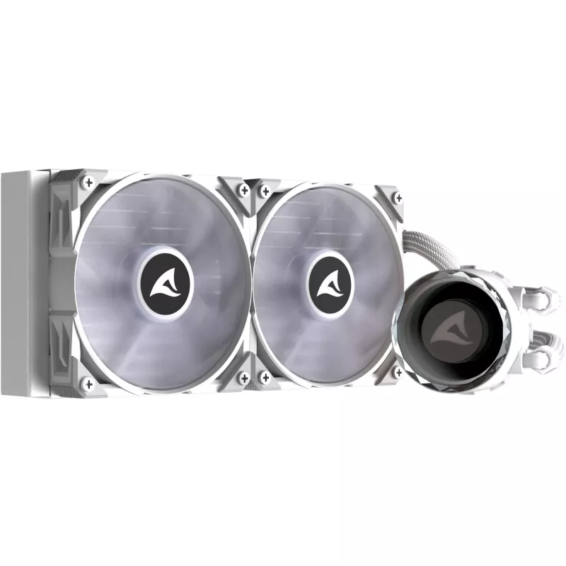 S80 RGB White AIO 240mm -nestemäinen jäähdytys, valkoinen