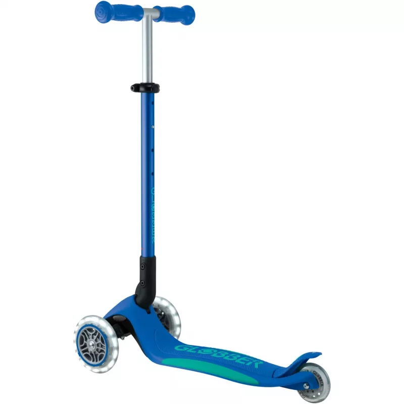 Primo Foldable Plus Lights, skootteri tummansininen/turkoosi
