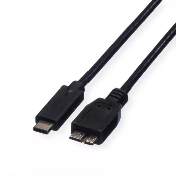 ROLINE - USB-kaapeli - Micro-USB 3.0 Type-B (M) - USB Type-C (M) - 1 m - musta (11.02.9006)