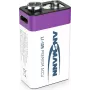 Ansmann ANS 1315-0005 - Li-Ion-akku 9V-paristo 340 mAh 9 V 1 kpl:n pakkaus - ladattava akku