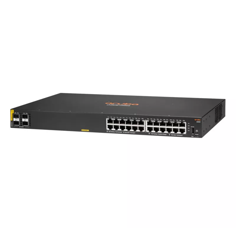 HPE Aruba Networking CX 6000 24G Class4 PoE 4SFP 370W kytkin