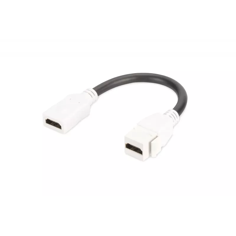 Digitus HDMI 2.0 Keystone -moduuli 12 cm kaapelilla (liitin/liitin)
