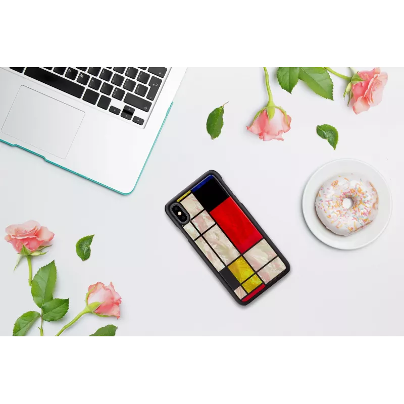 iKins älypuhelinkotelo iPhone XS Max Mondrian musta – suojakansi, kova kuori