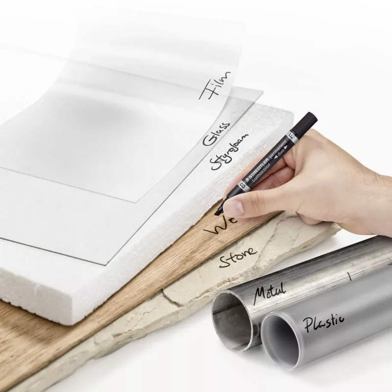 Pysyvä merkkiaine Staedtler Lumocolor permanent duo 348 B musta 1 kpl
