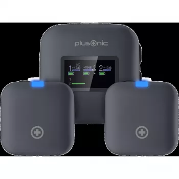 Langaton mikrofonisetti Plusonic PS-TDS8 USB-C-, Lightning- ja 3,5 mm liitännöillä