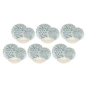 Rose&Tulipani R18420TA18 ruokailusarja 6 henkilölle Sea Stones -design, 18-osainen