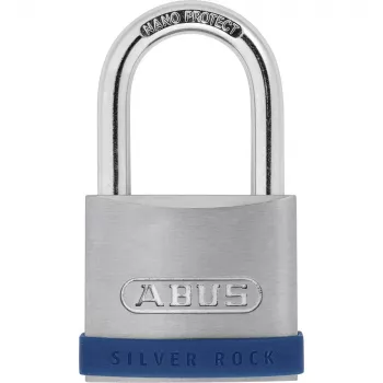 Perinteinen riippulukko ABUS Silver Rock 5 avainlukko sininen hopea
