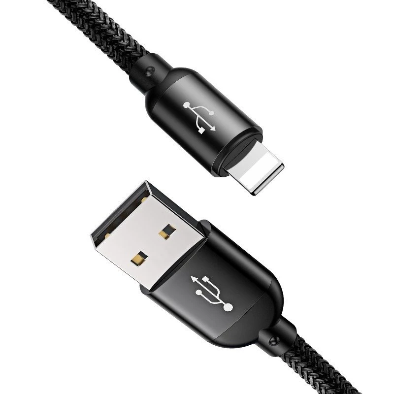 BASEUS Colorfone CAMLT-BSY01 USB-kaapeli 1,2 m USB A 3 x USB C musta, punainen, sininen