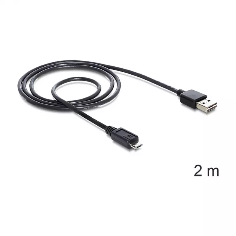 USB-kaapeli DeLOCK EASY-USB 2.0-A Micro-B 2 m