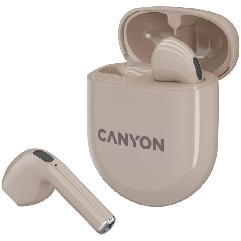 Canyon Bluetooth-headset TWS-6 pelitila/BT 5.3 beige retail (CNS-TWS6BE)