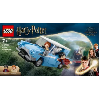 LEGO Harry Potter lentävä Ford Anglia auto-lelu yli 7-vuotiaille lapsille, pojille ja tytöille, rakennettava malli Ron Weasley -minihahmolla ja Hedwigillä
