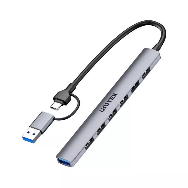 Unitek H1209AGY01 USB-A 5Gbps 7-in-1-USB-keskitin