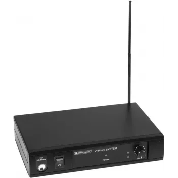 Langaton mikrofonijärjestelmä Omnitronic VHF-101 — VHF 214,35 MHz, yksikanavainen käsikäyttöinen mikrofoni