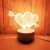 Yövalo Extralink HOME 3D optinen harha 'Pierced Hearts' USB-yöpöytävalo