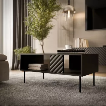 Sohvapöytä Cama Meble LUCCA 1000×550×460 mm suorakaiteen muotoinen musta