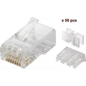 Microconnect KON505-50 kaapeliliitin RJ45 läpinäkyvä
